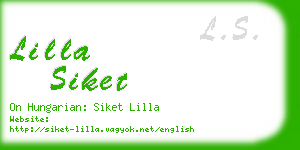 lilla siket business card